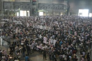 crowded booths