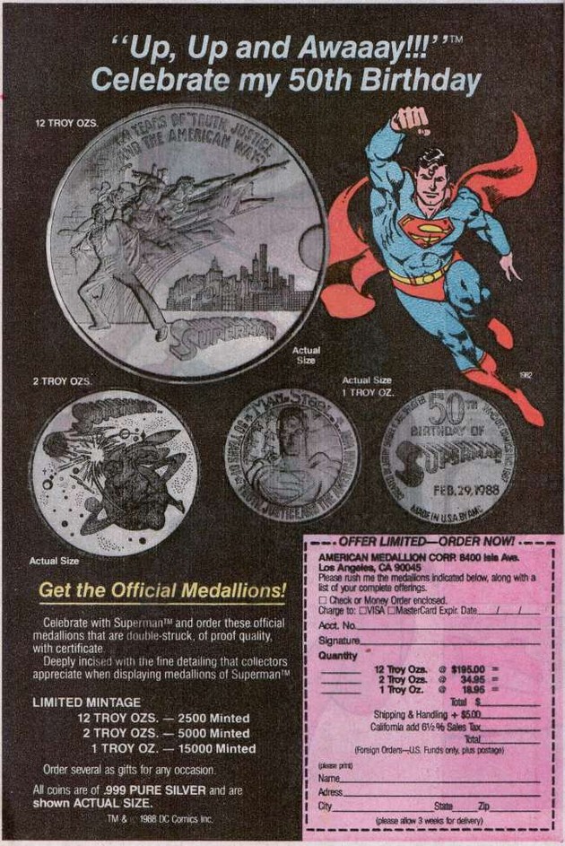 50th Anniversary Superman coins!