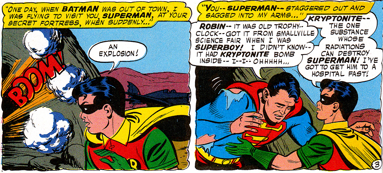 "Because Earth hospitals in the 50's know how to treat Kryptonians!"