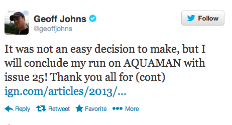 Geoff Johns' Twitter Feed