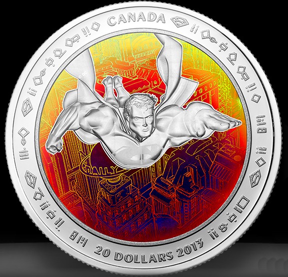 $20 Fine Silver Hologram  "Superman & Metropolis" coin