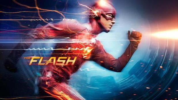 The Flash Running and CW Logo