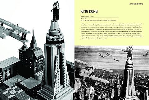 King Kong atop a LEGO building
