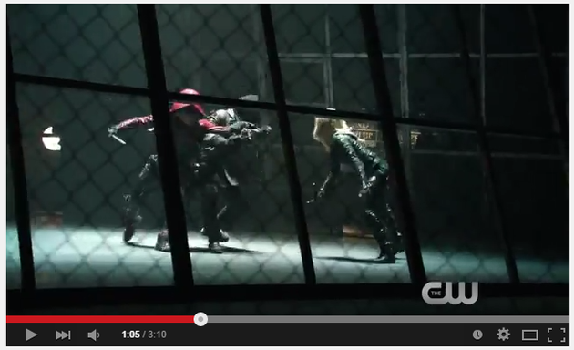 Merlyn, Black Canary, and Arsenal fighting