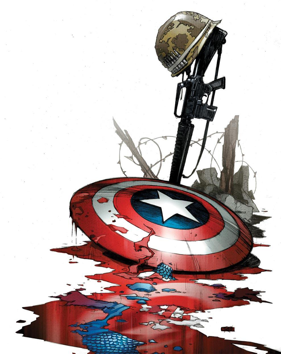 Ultimate Comics Captain America Cover