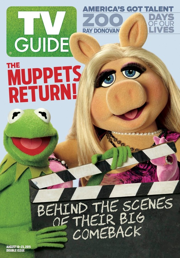 TV Guide cover with Kermit the Frog and Miss Piggy