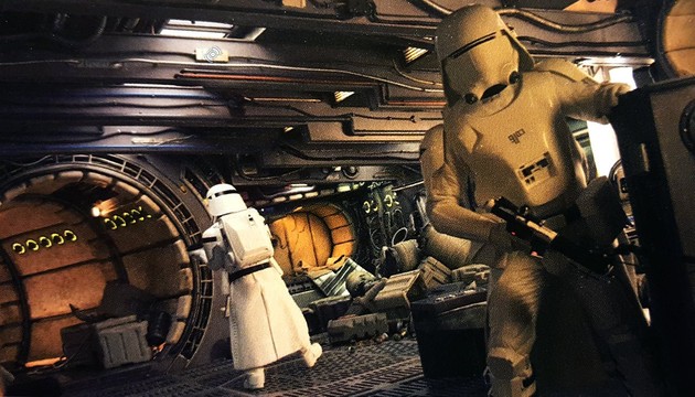 Snowtroopers searching the Millennium Falcon